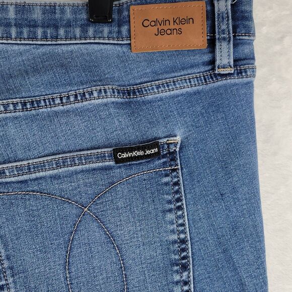 Calvin Klein High Rise Skinny Jeans Size 22W Button Fly Stretch Ankle Denim - Picture 5 of 12